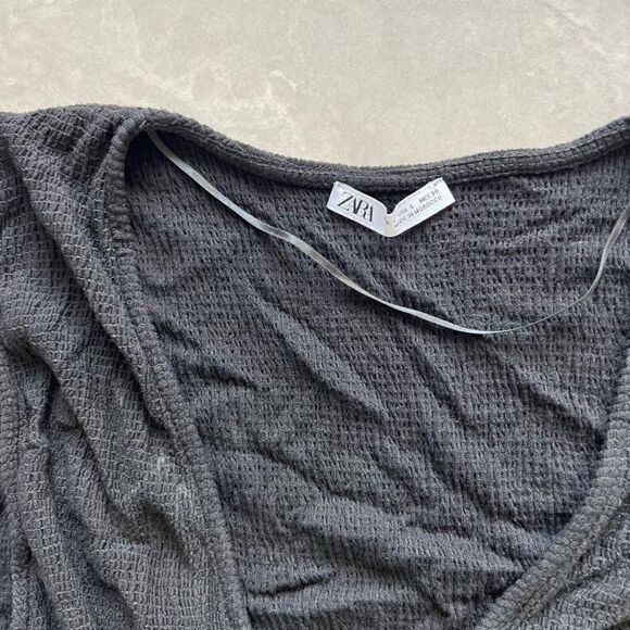 ZARA Sleeveless Top Wrap Around Top Size Large - Picture 2 of 3
